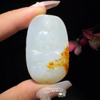 和田玉籽料挂件御龙观音（28.6g）