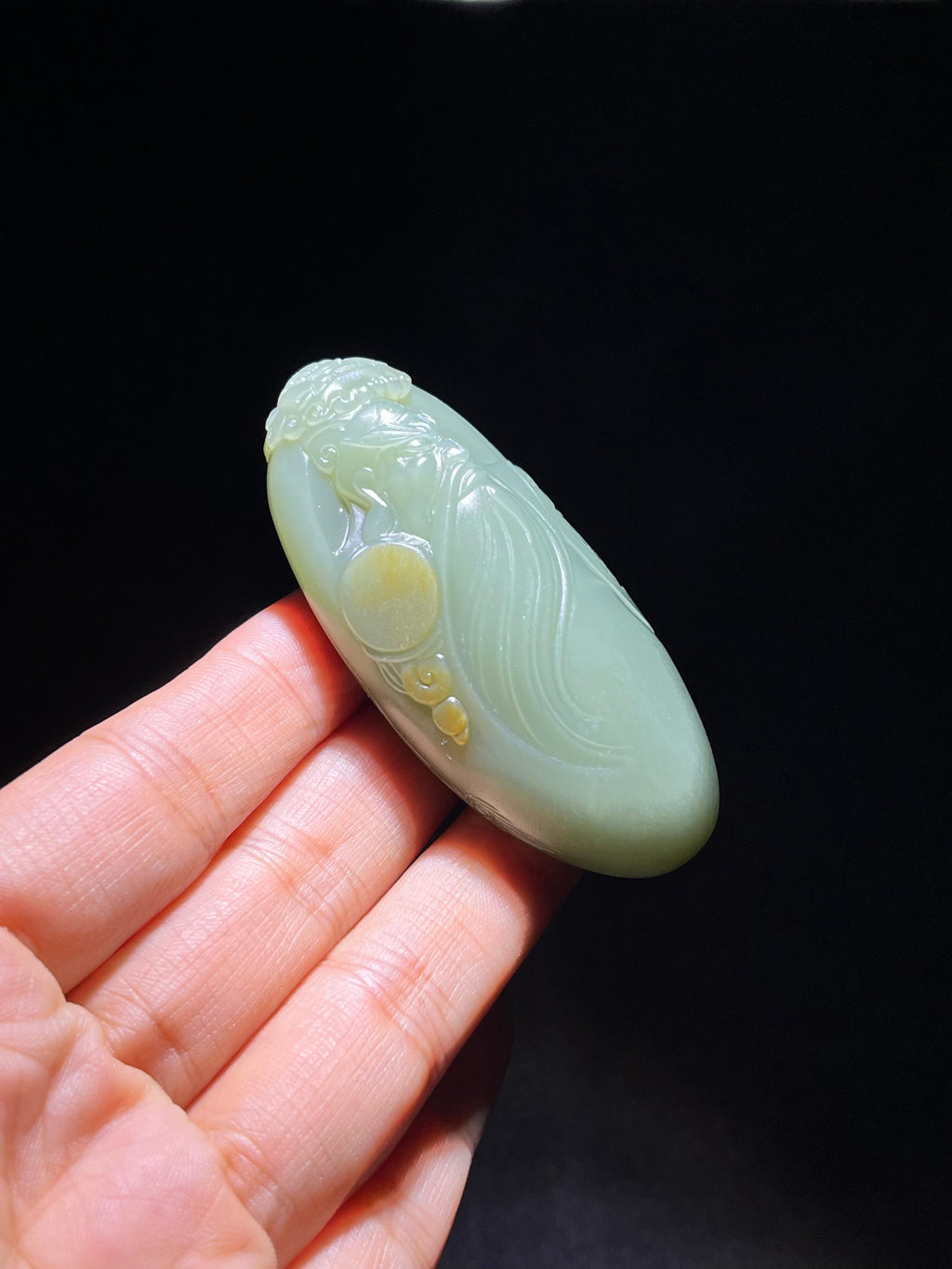 和田籽料沙枣青关公（90.0g）