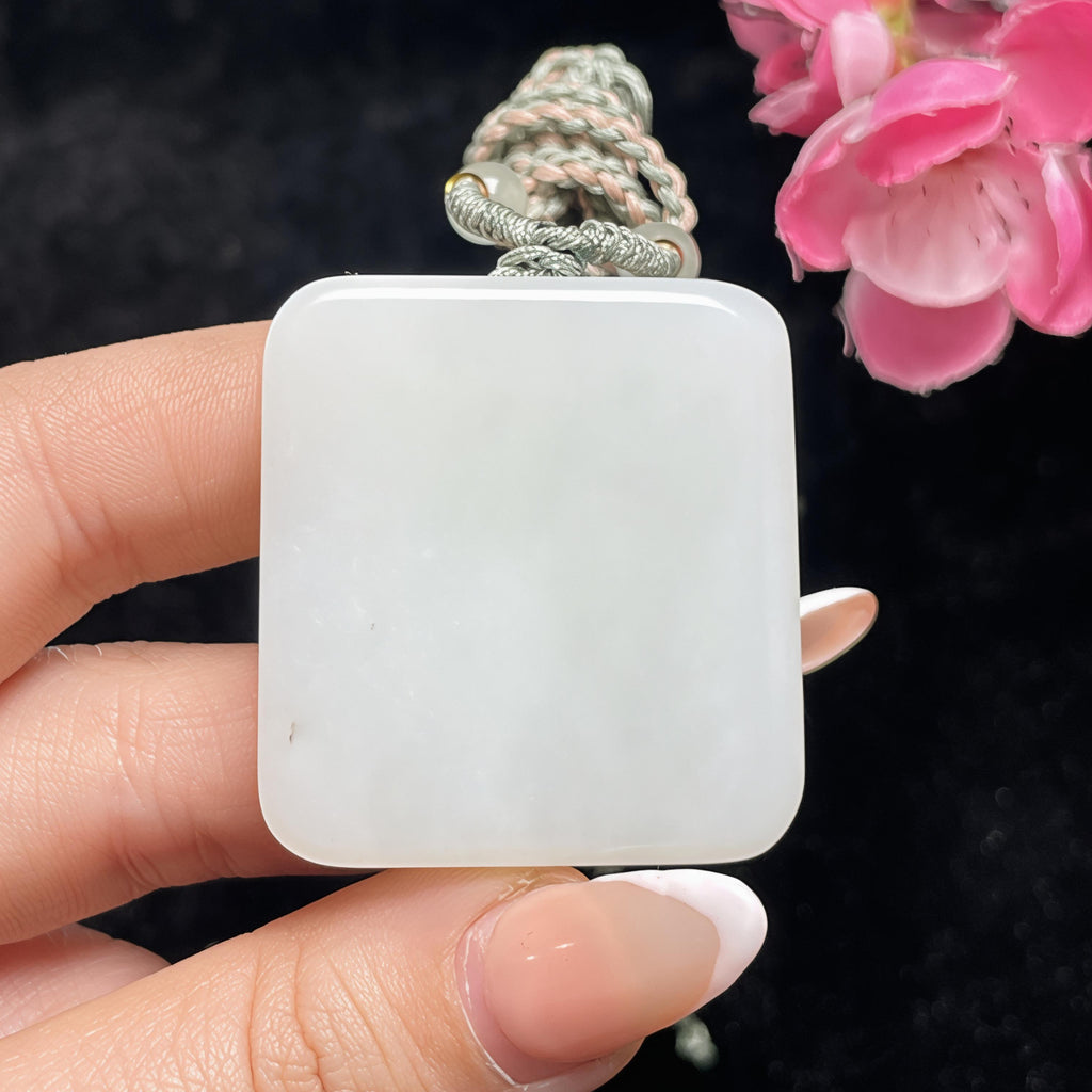 和田玉籽料羊脂白玉佛牌子（37.3g）