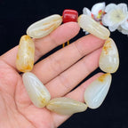 和田玉洒金皮籽料【精品手串】（65.3g）