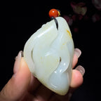 和田玉籽料玉贵人手把件（60.9g）