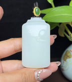 和田羊脂玉指日高升平安无事牌（66.5g）