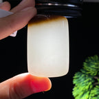 和田玉糖白玉无事牌90880224（34.0g）
