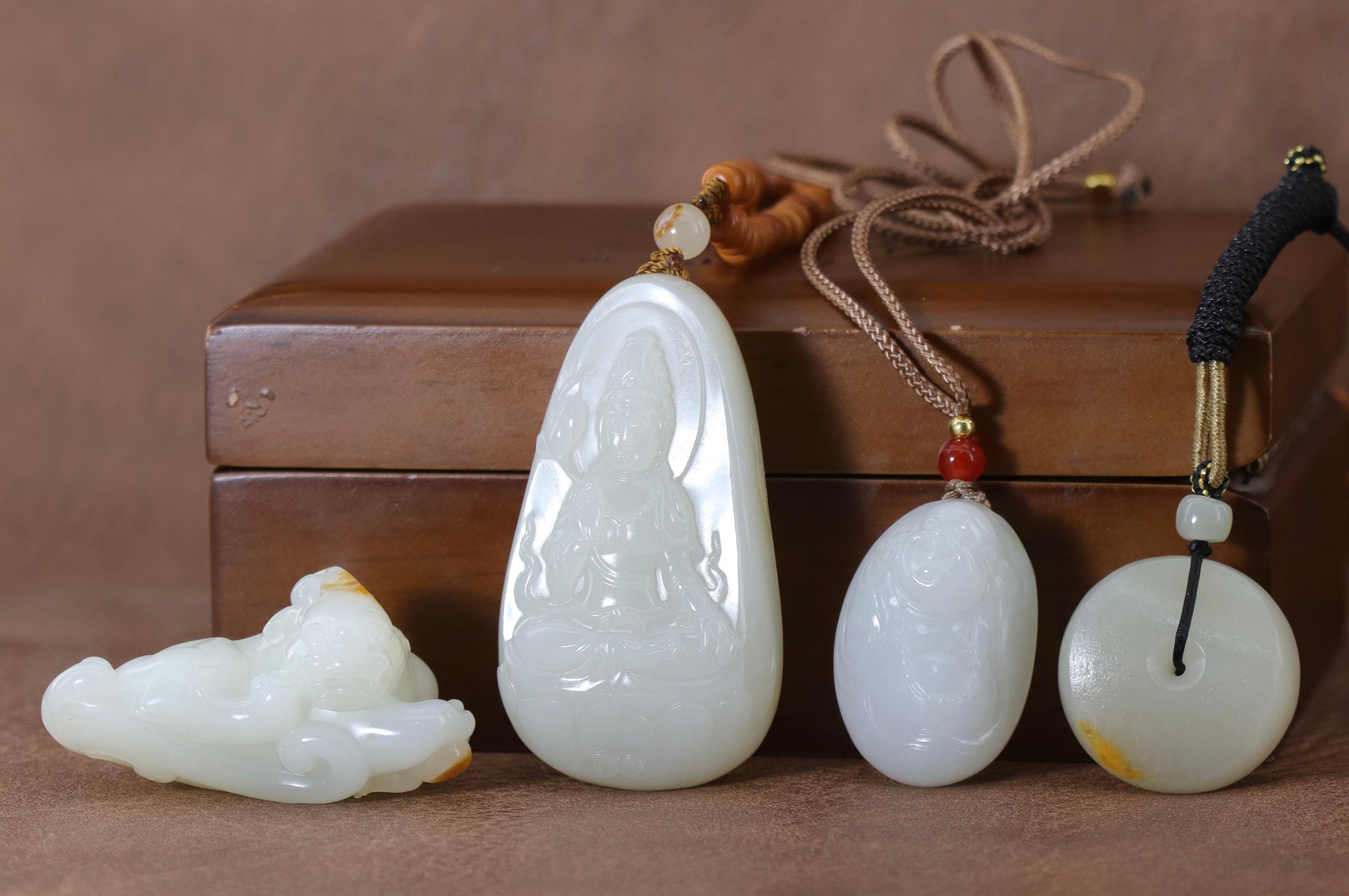 和田玉白玉家庭套装（yc344795）