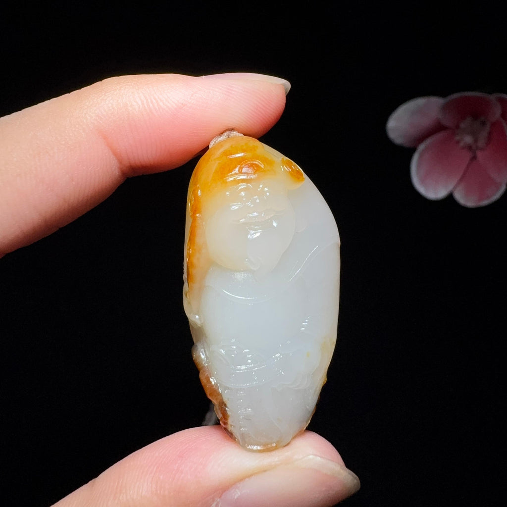 和田玉籽料财神（18.6g）