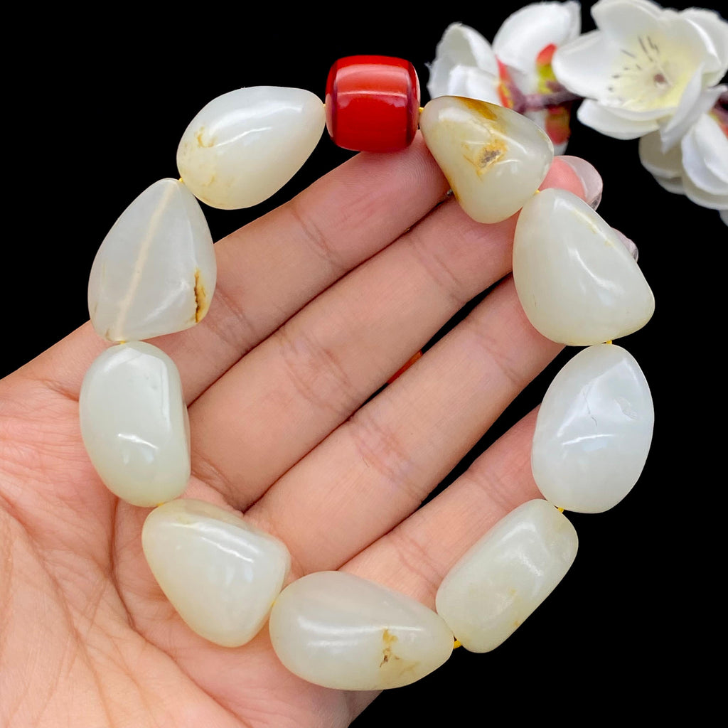 和田玉黄皮【精品手串】（96.8g）