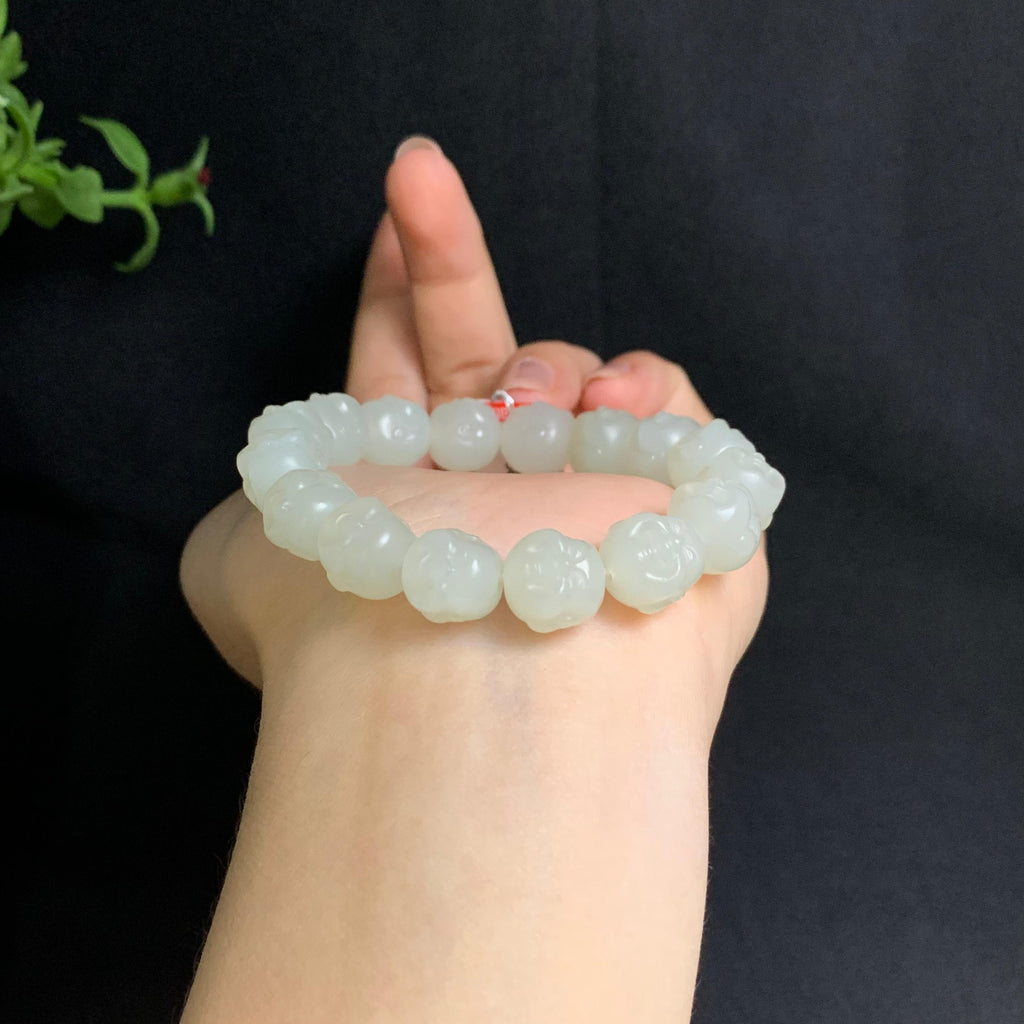和田山料白玉佛头手串（37.0g）