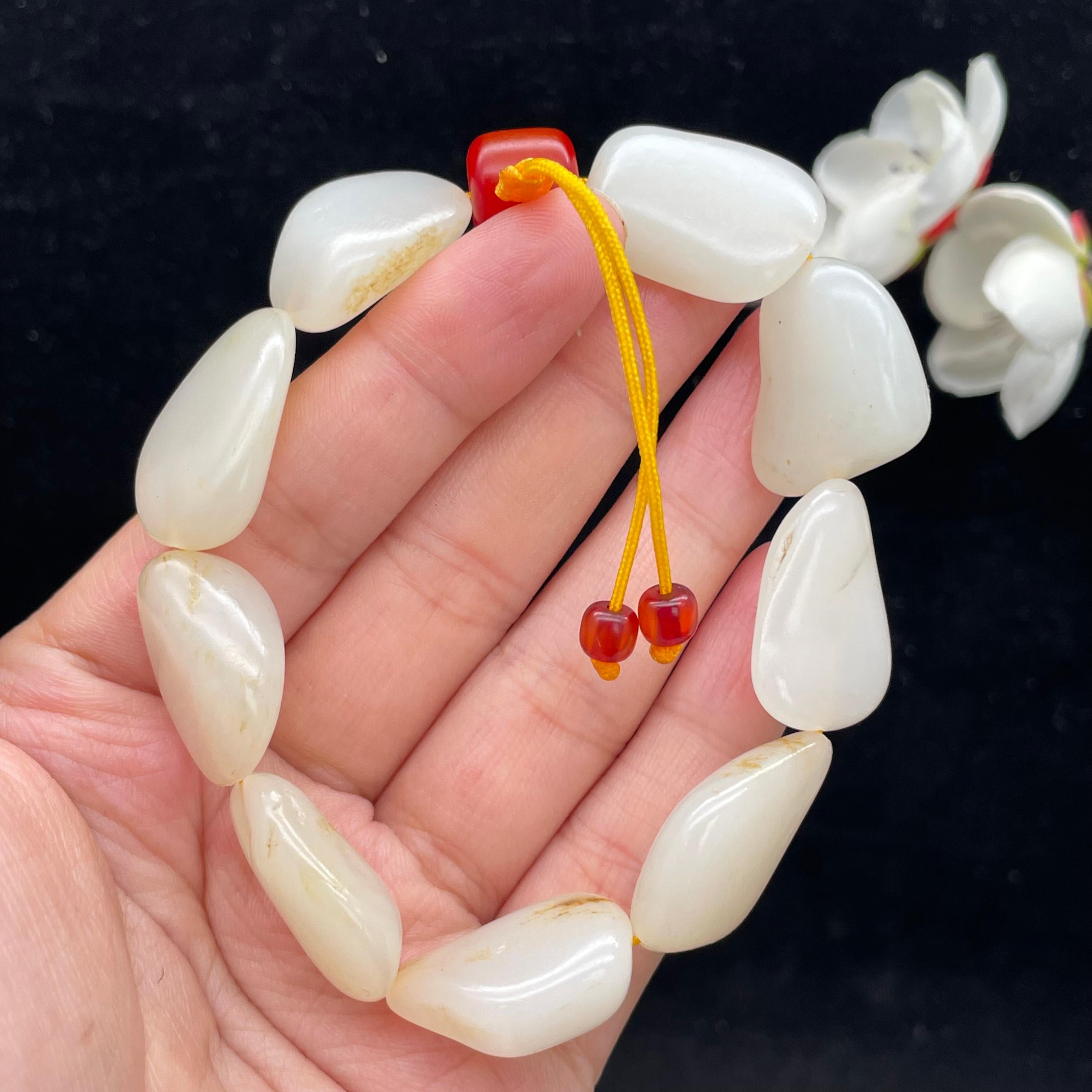 和田玉白玉籽料【精品手串】（47.4g）