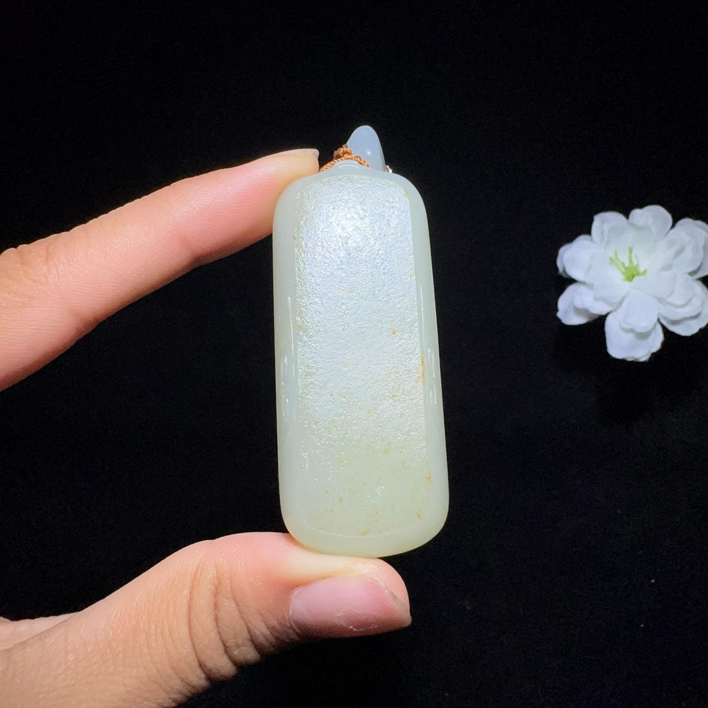 和田玉籽料平安无事牌（39.2g）