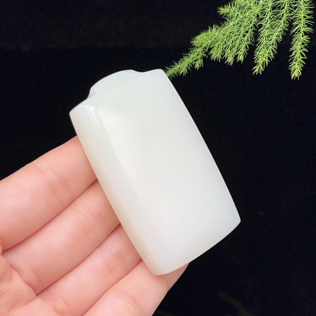 和田玉羊脂白玉无事牌（70.7g）