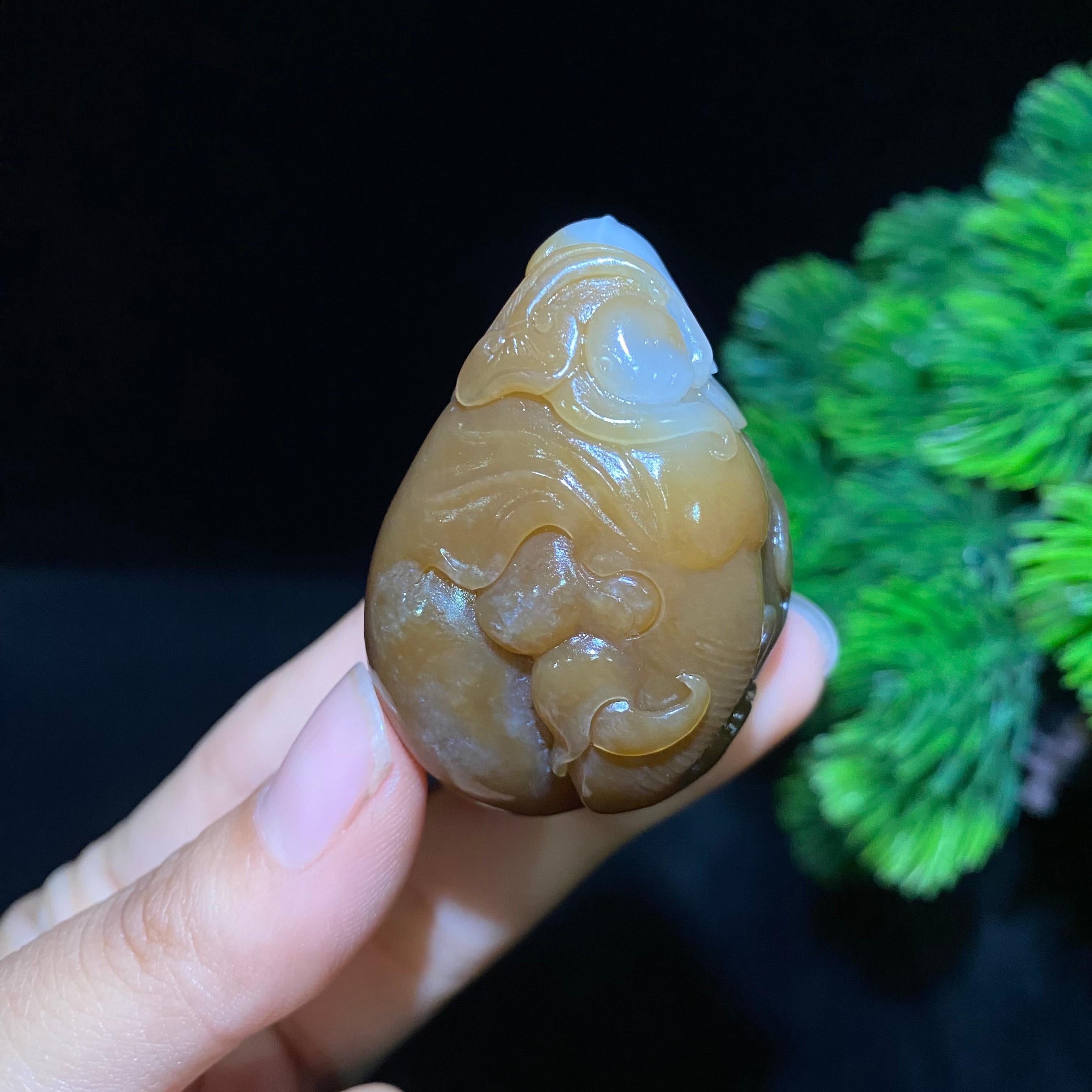 和田糖白玉封侯拜相挂件（61.2g）
