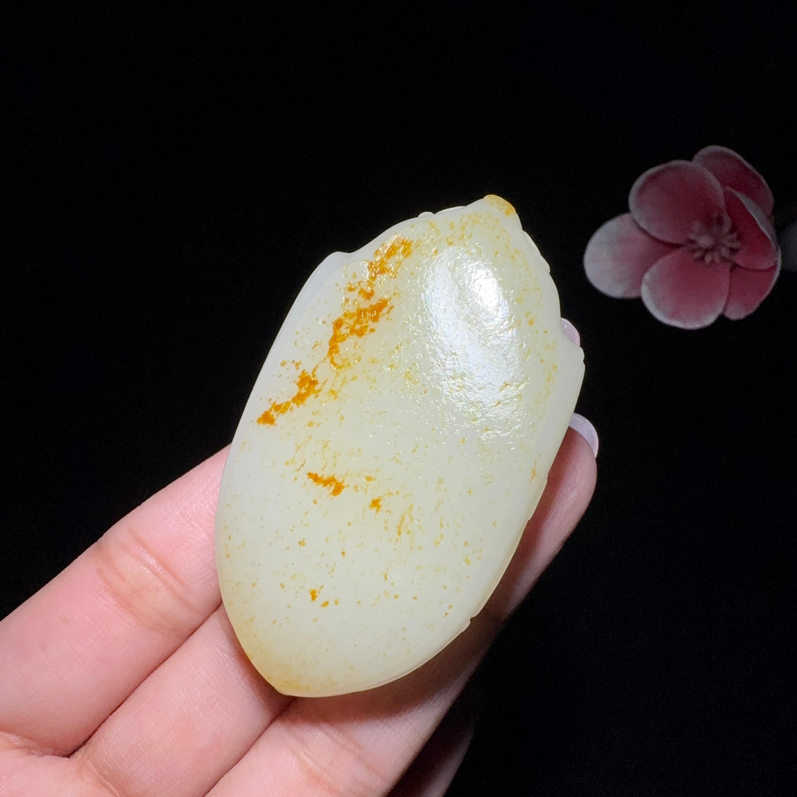 和田玉籽料平安无事牌（53.8g）