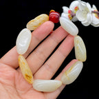 和田玉洒金皮籽料【精品手串】（56.4g）