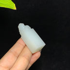 和田山料羊脂白玉貔貅印章（39.4g）