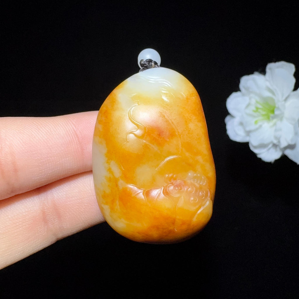 和田玉籽料收藏级挂件佛公（33.3g）