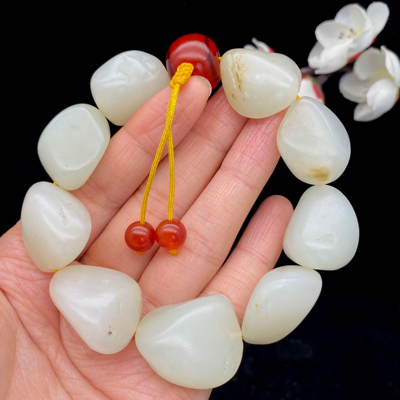 和田玉白玉【精品手串】（97.8g）