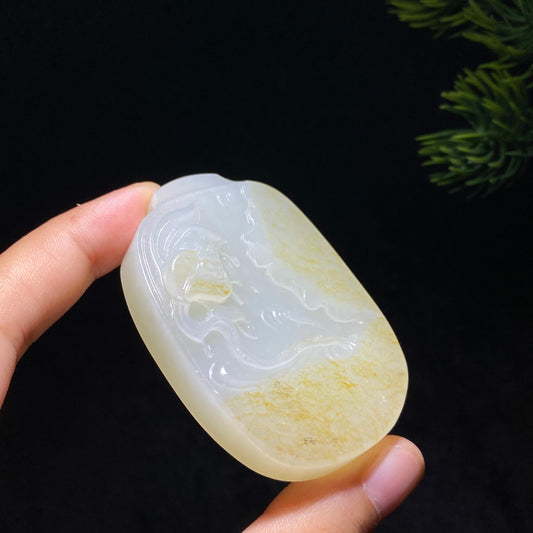 和田玉籽料连年有余（74.3g）