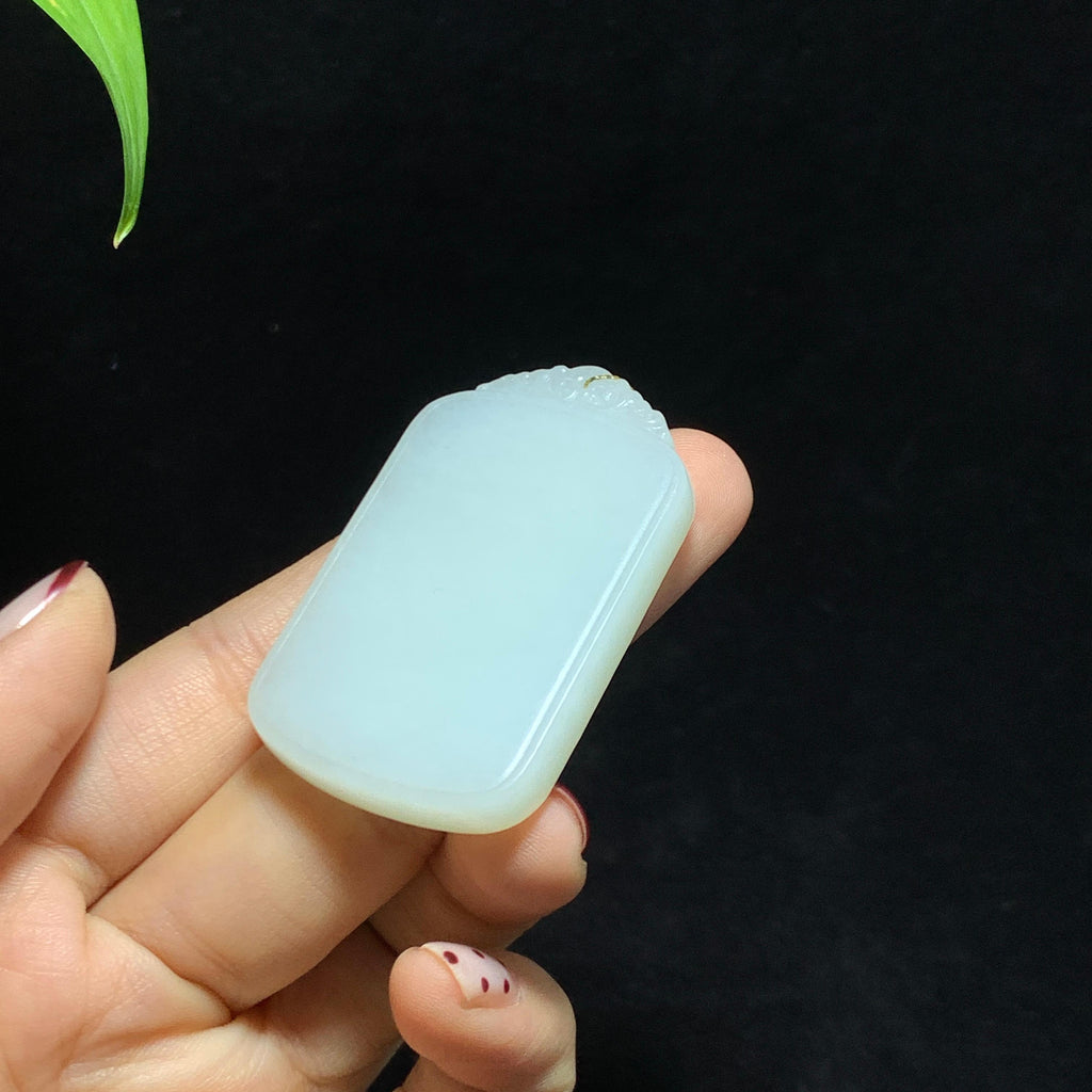 和田山料白玉无事牌挂件（27.3g）