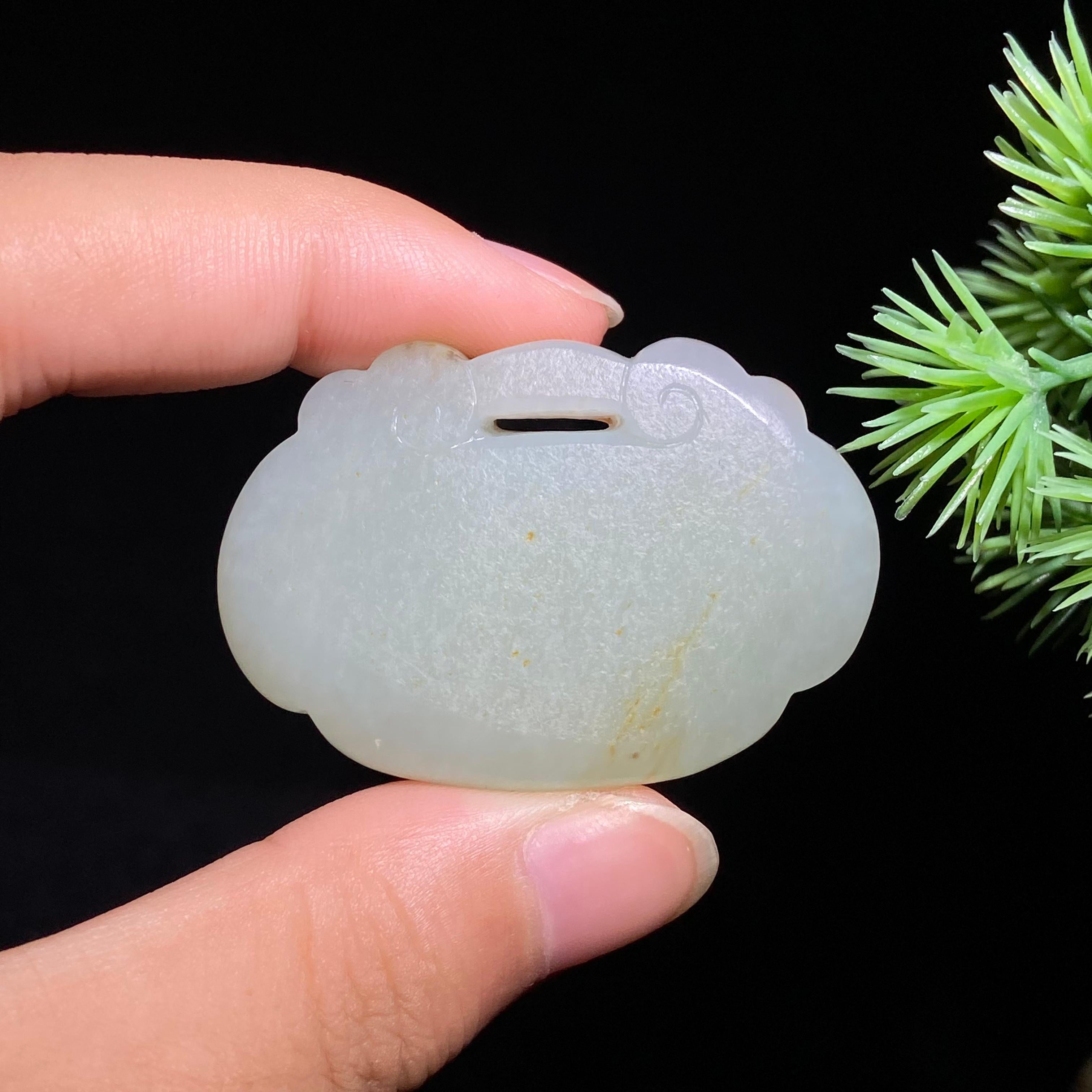 和田玉籽料独籽双面皮如意（25.0g）