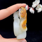 和田玉籽料【蛇】挂件（93g）