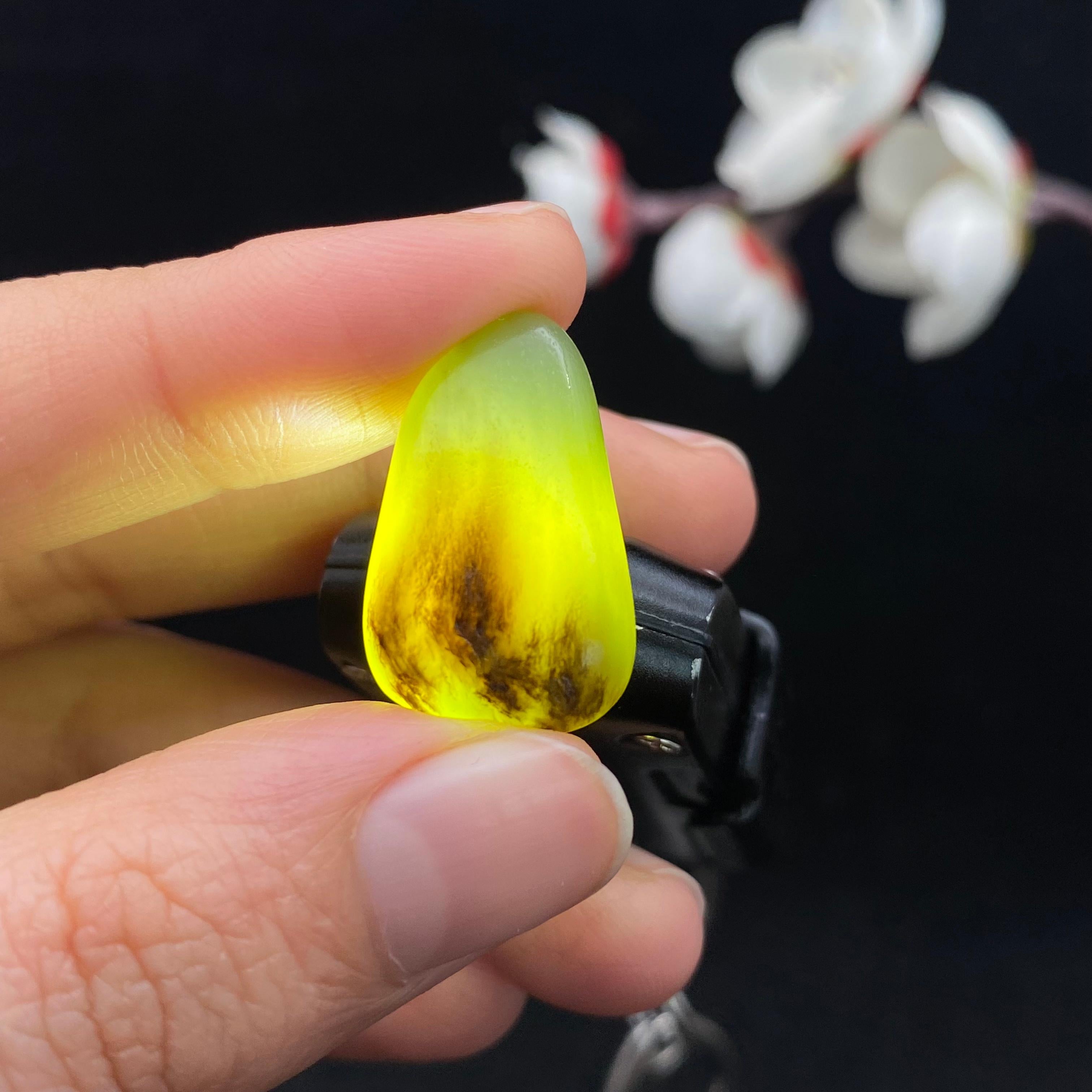 和田玉秋梨皮沙枣青籽料（4.8g）