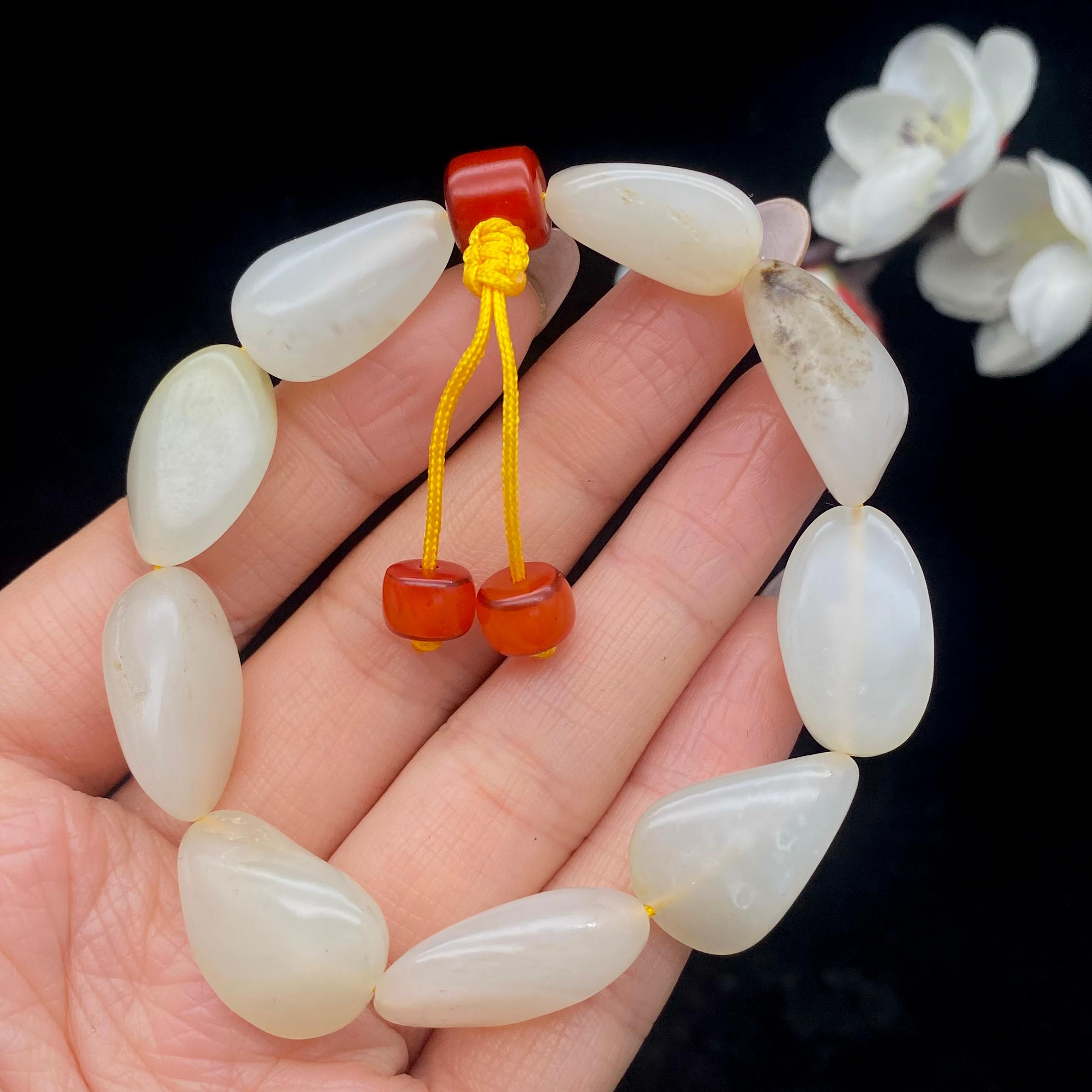 和田玉秋梨皮【精品手串】（34.3g）