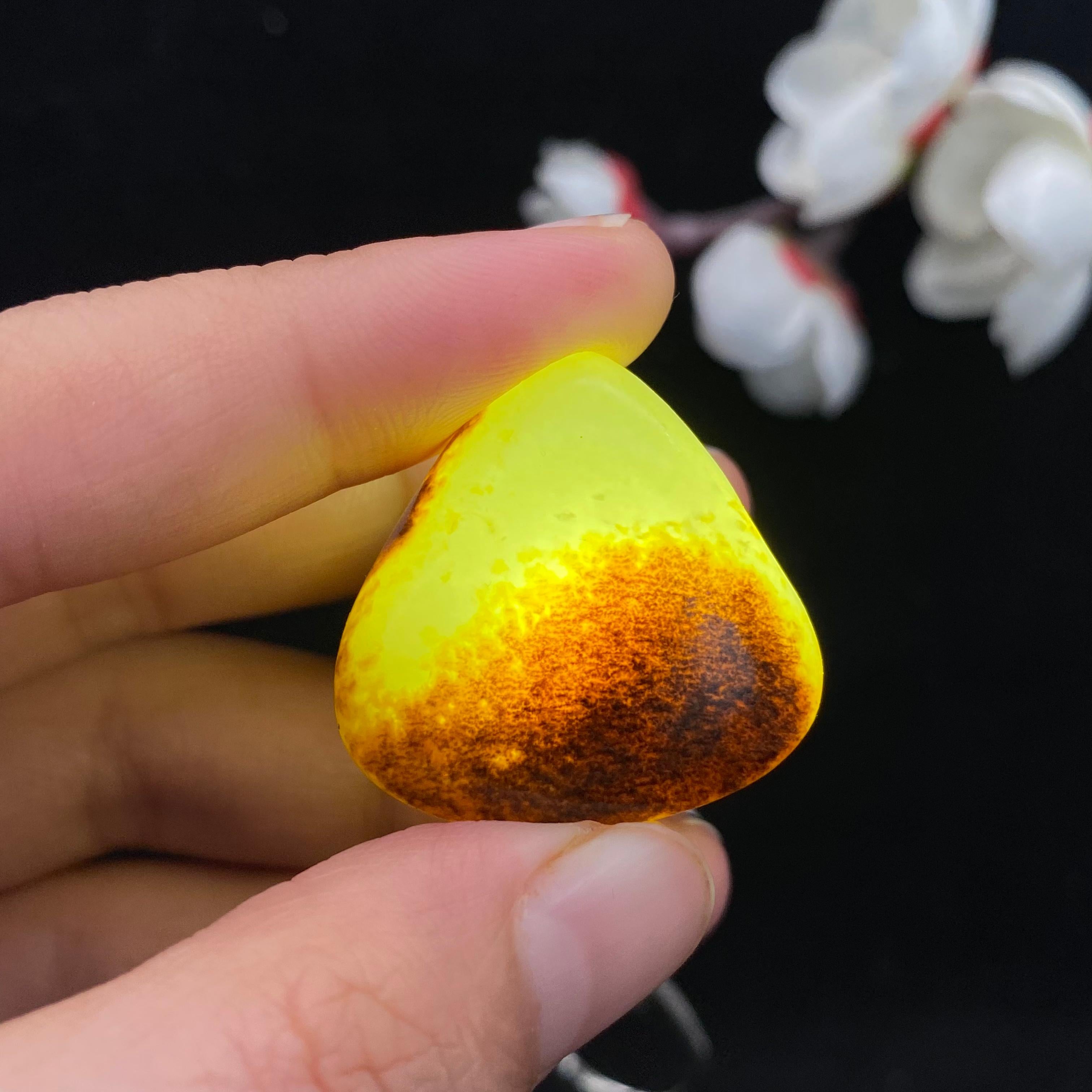 和田玉聚黄皮籽料吊坠籽（13.9g）