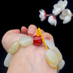 和田玉洒金皮籽料【精品手串】（46.9g）