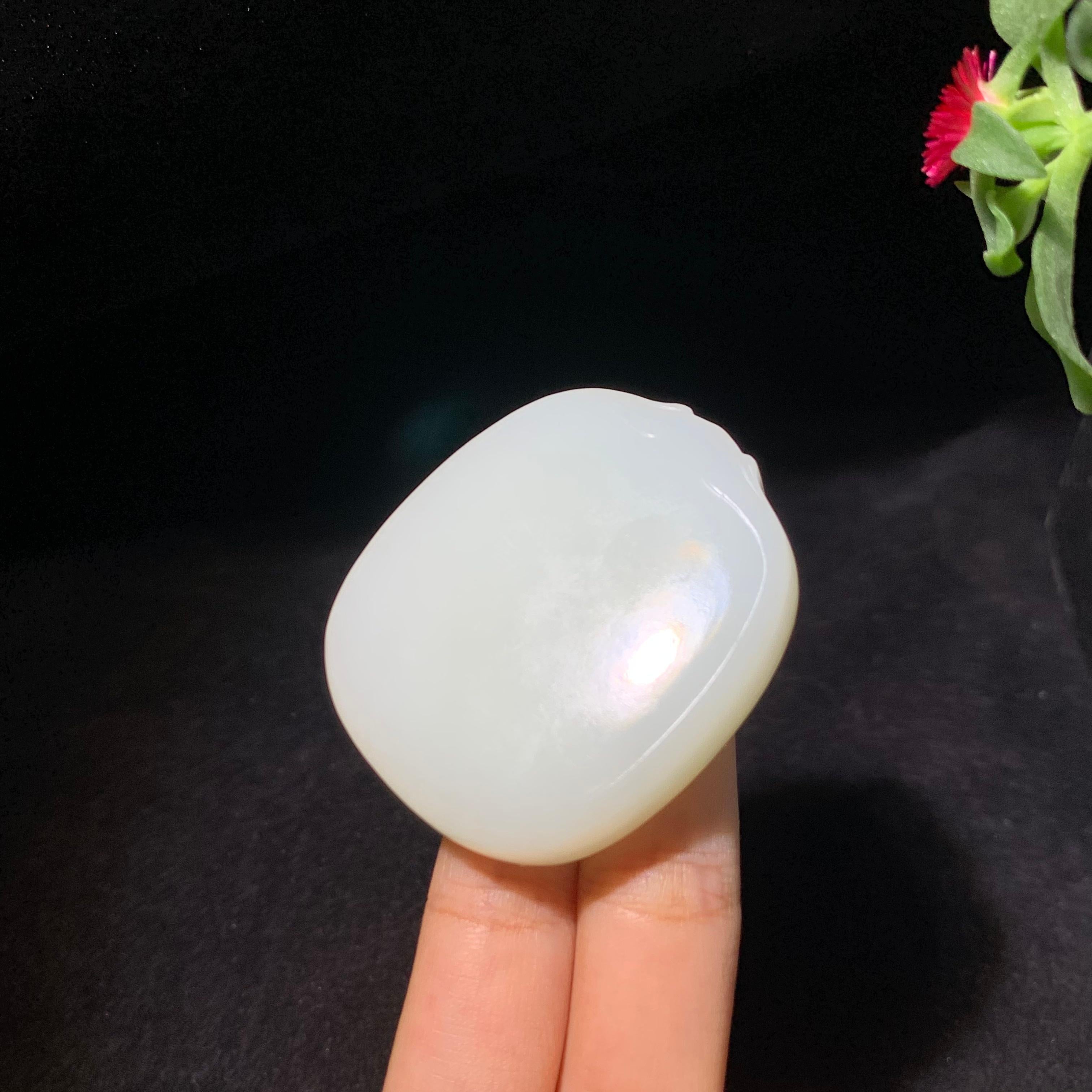精品和田山料白玉无事牌挂件（64.0g）