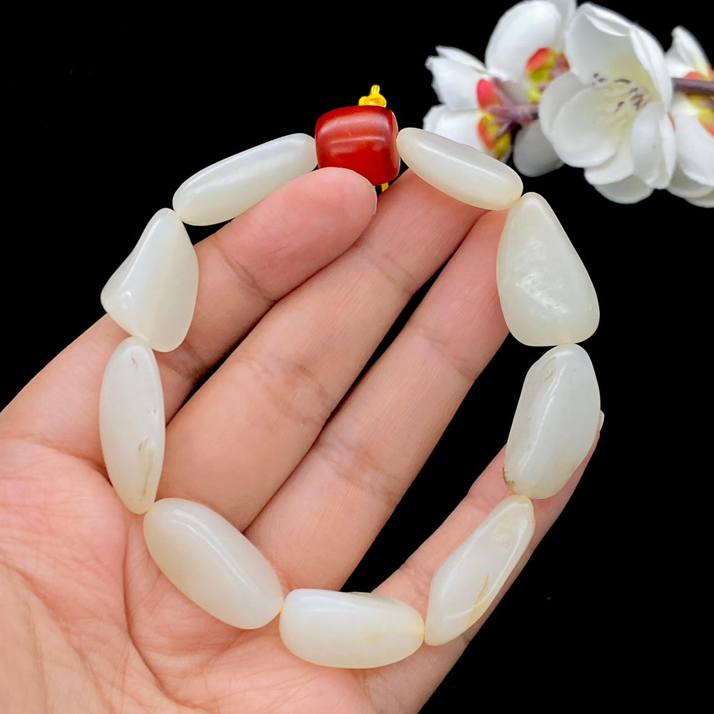 和田玉白玉籽料【精品手串】（40g）