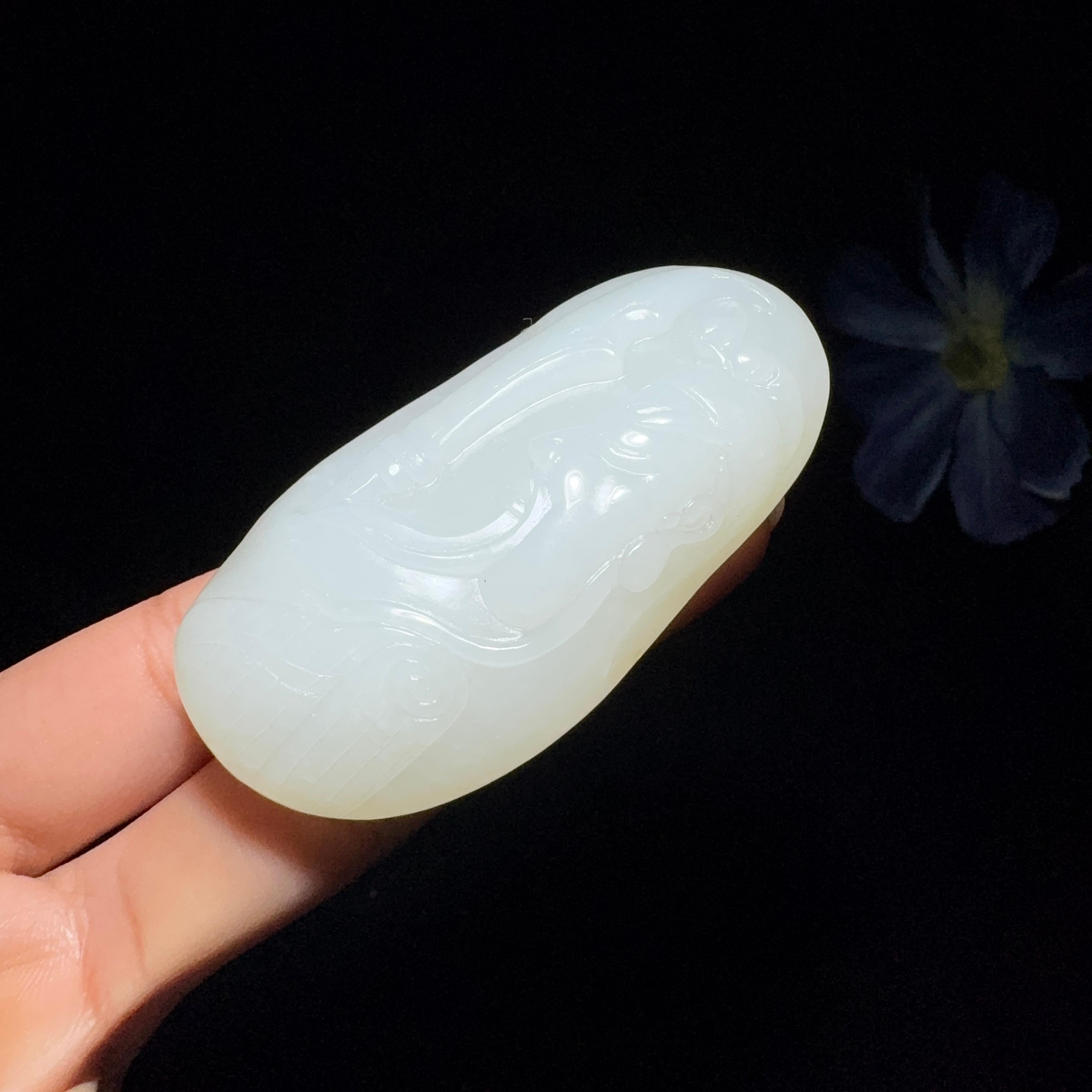 和田玉籽料关公（63.9g）
