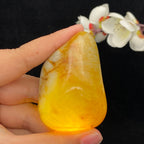 和田玉洒金皮籽料手把件（109.6g）