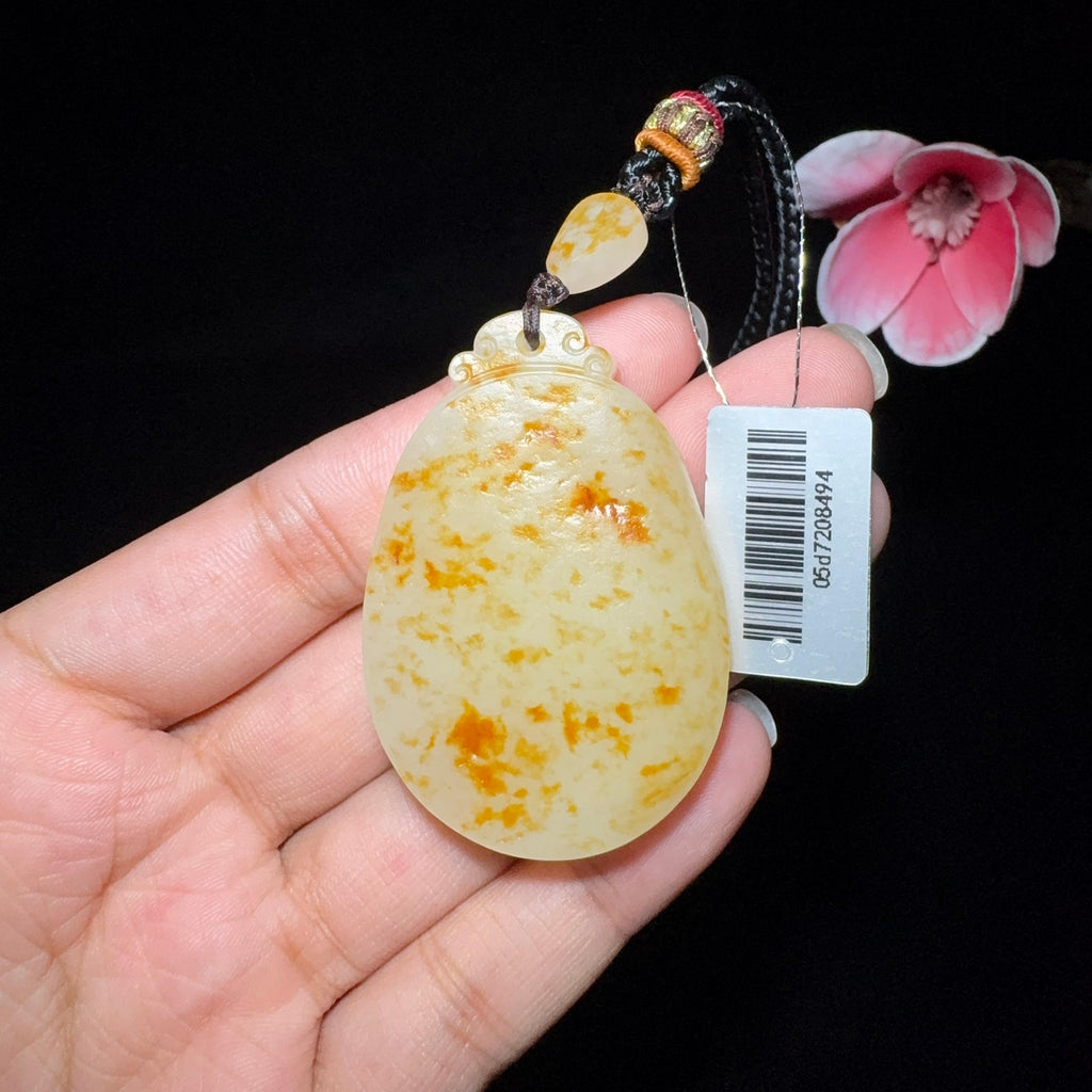 和田玉籽料平安无事牌（37.4g）
