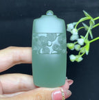 和田玉碧玉粉碧圆满成功平安无事牌（61.5g）