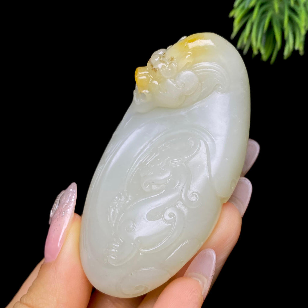 和田玉籽料龙行天下（80.0g）