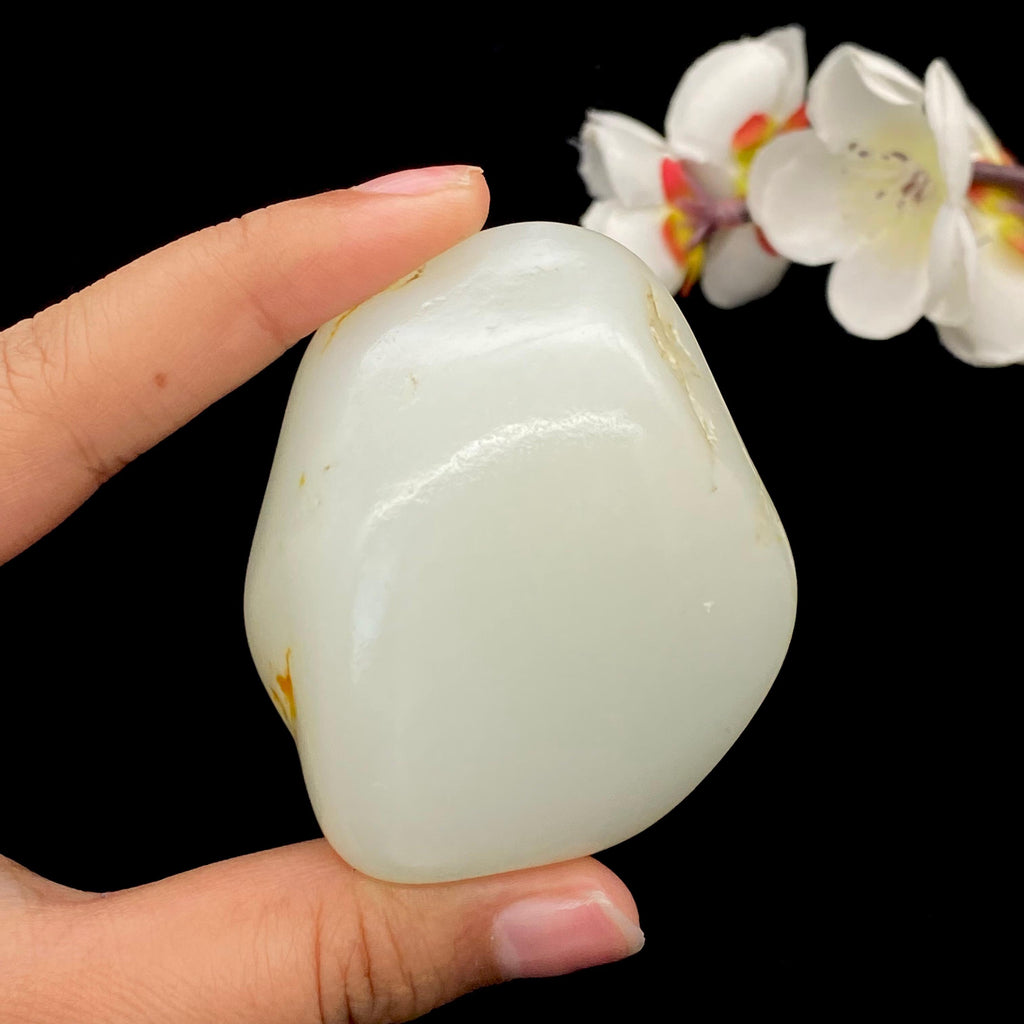 和田玉洒金皮籽料手把件（121.4g）