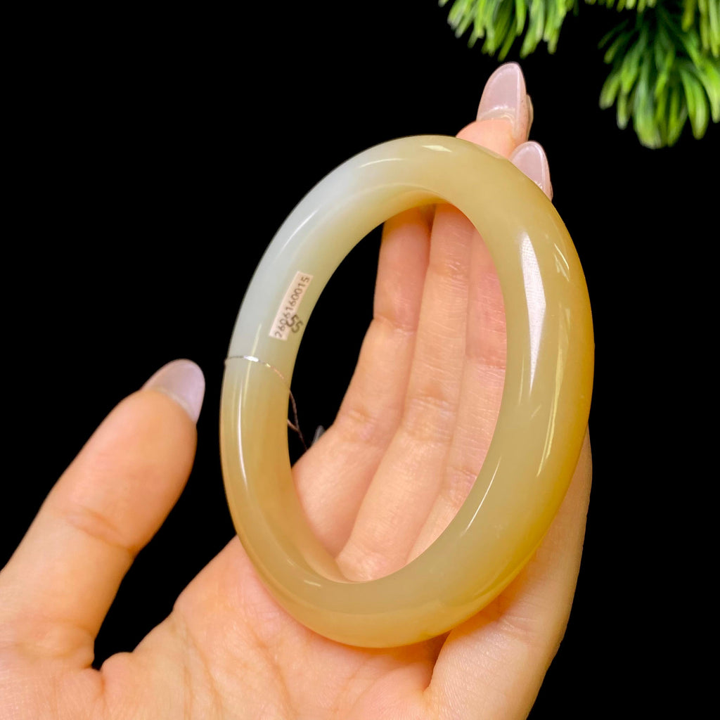 和田玉新疆且末料糖白手镯2606160015（50.8g）