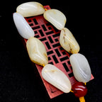 和田玉洒金皮带青花【精品手串】（67.2g）