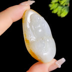 和田玉籽料福财双收挂件（35.1g）