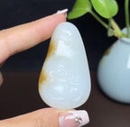新疆和田玉且末糖白羊脂玉佛公（40.6g）