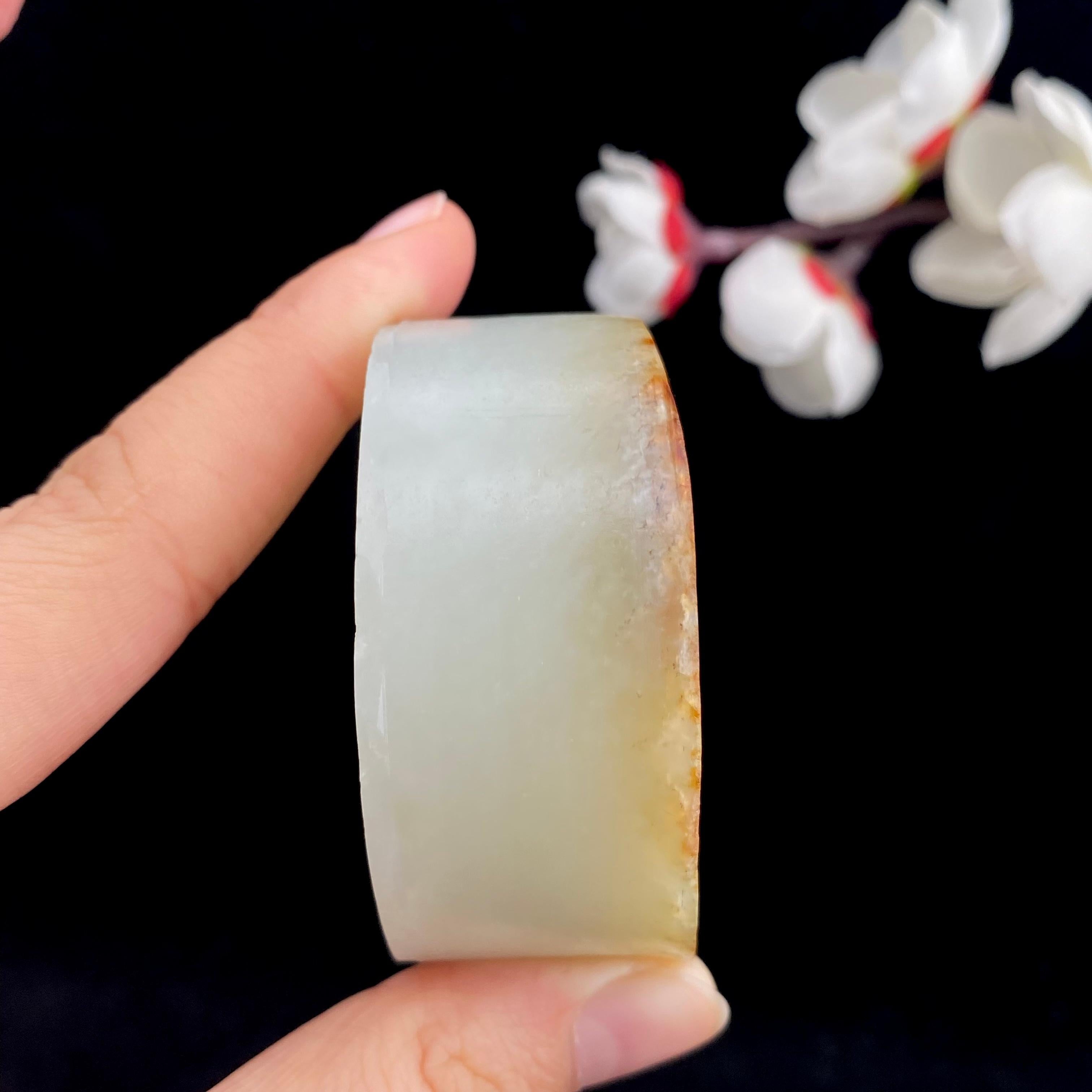 和田玉洒红皮籽料【手镯心】（162.1g）