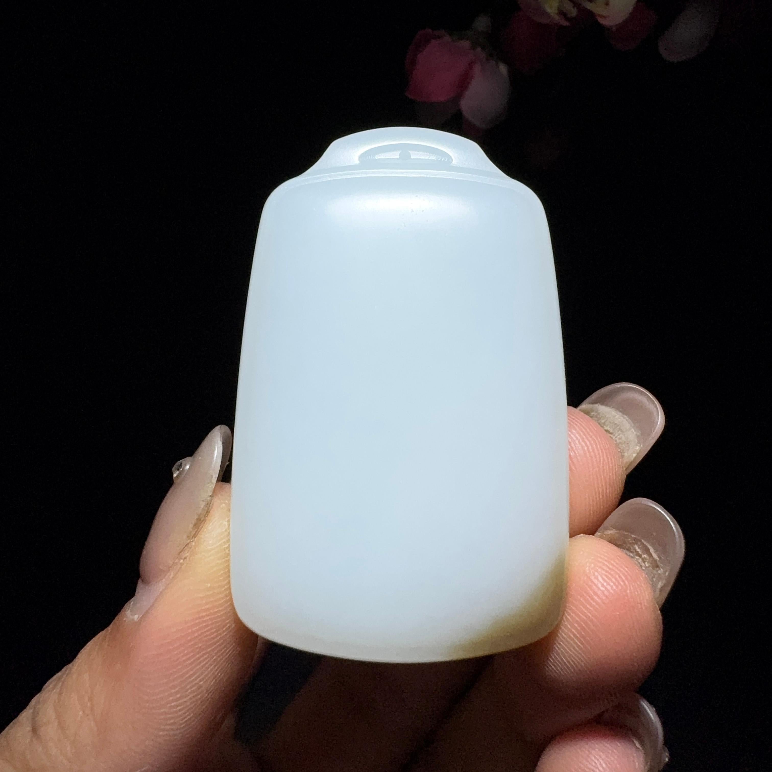 和田玉糖白平安牌（43.0g）