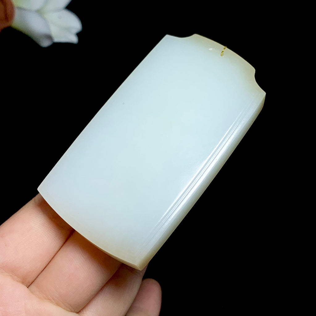 高品质和田糖白玉无事牌（98.0g）