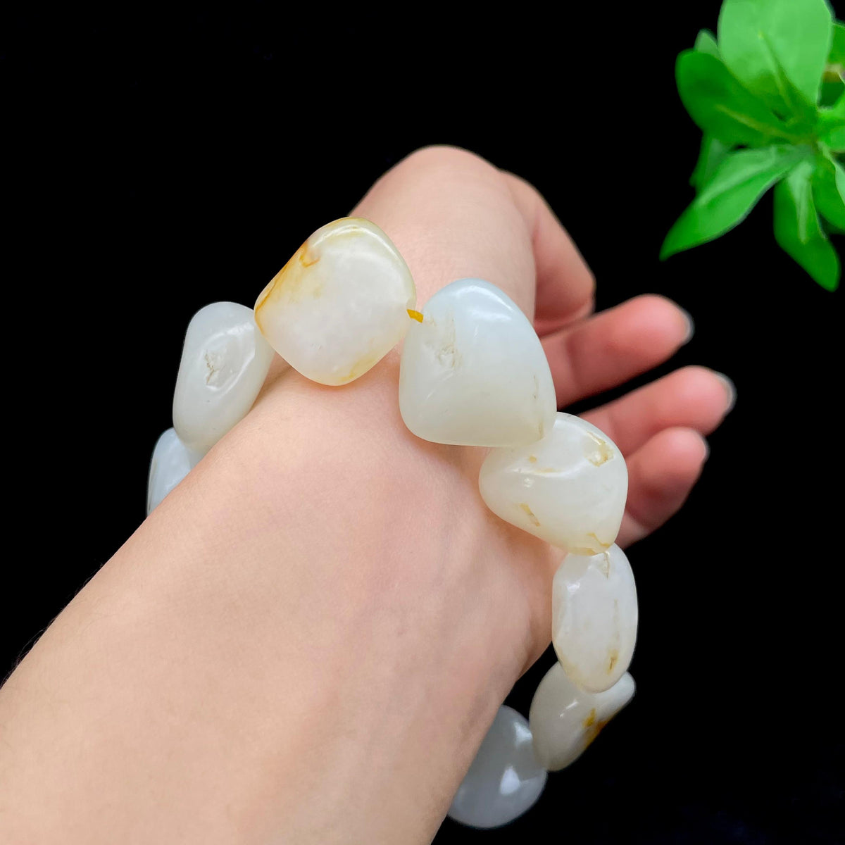 和田玉黄皮籽料【精品手串】（61g）