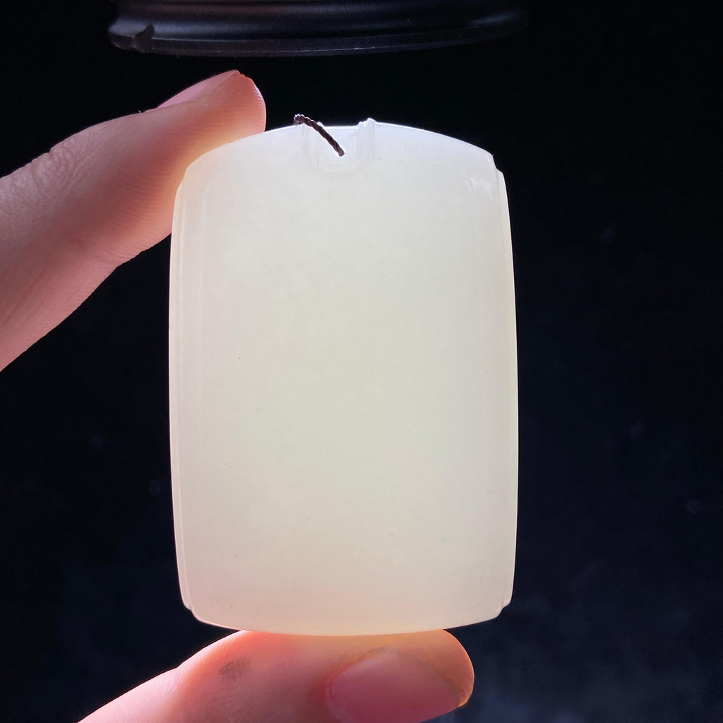 和田玉白玉无事牌（53.0g）