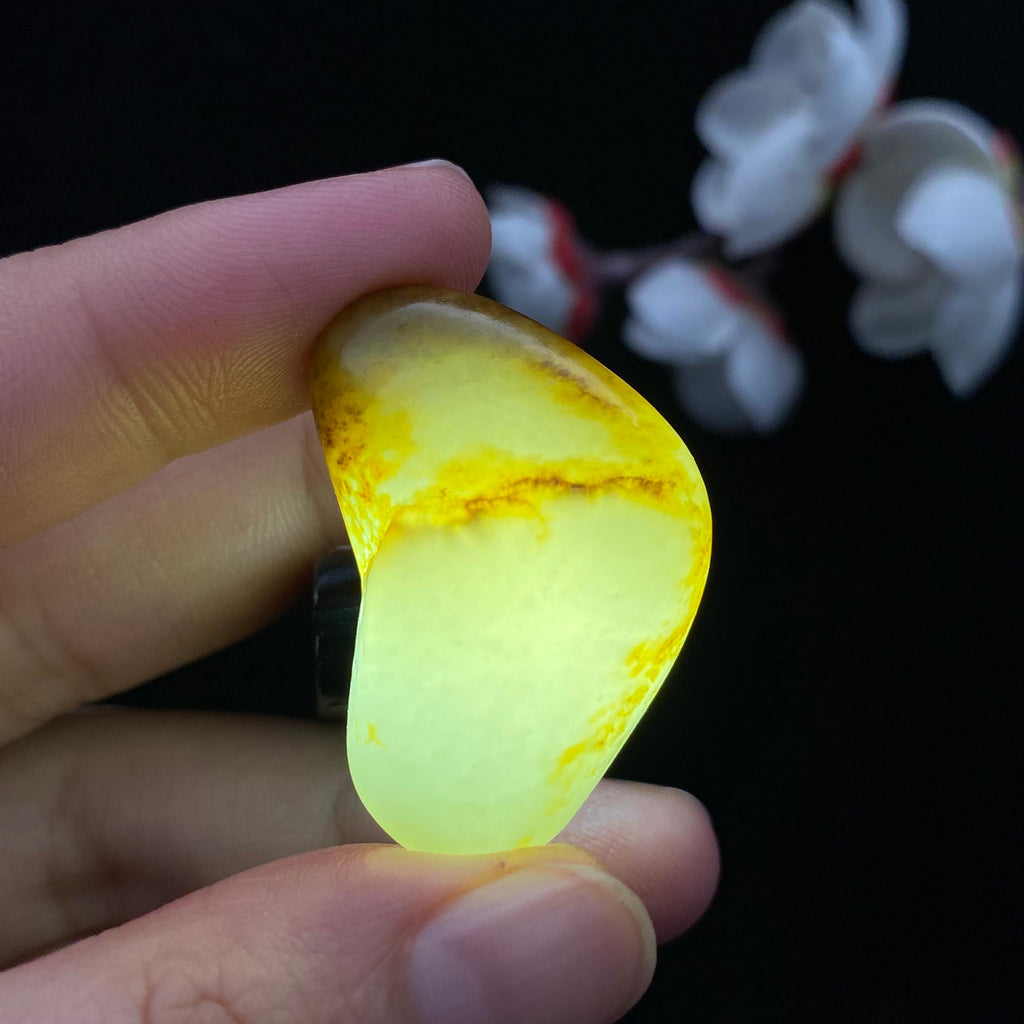 和田玉聚黄皮籽料吊坠籽（14.3g）