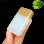 和田玉糖白无事牌（37.5g）