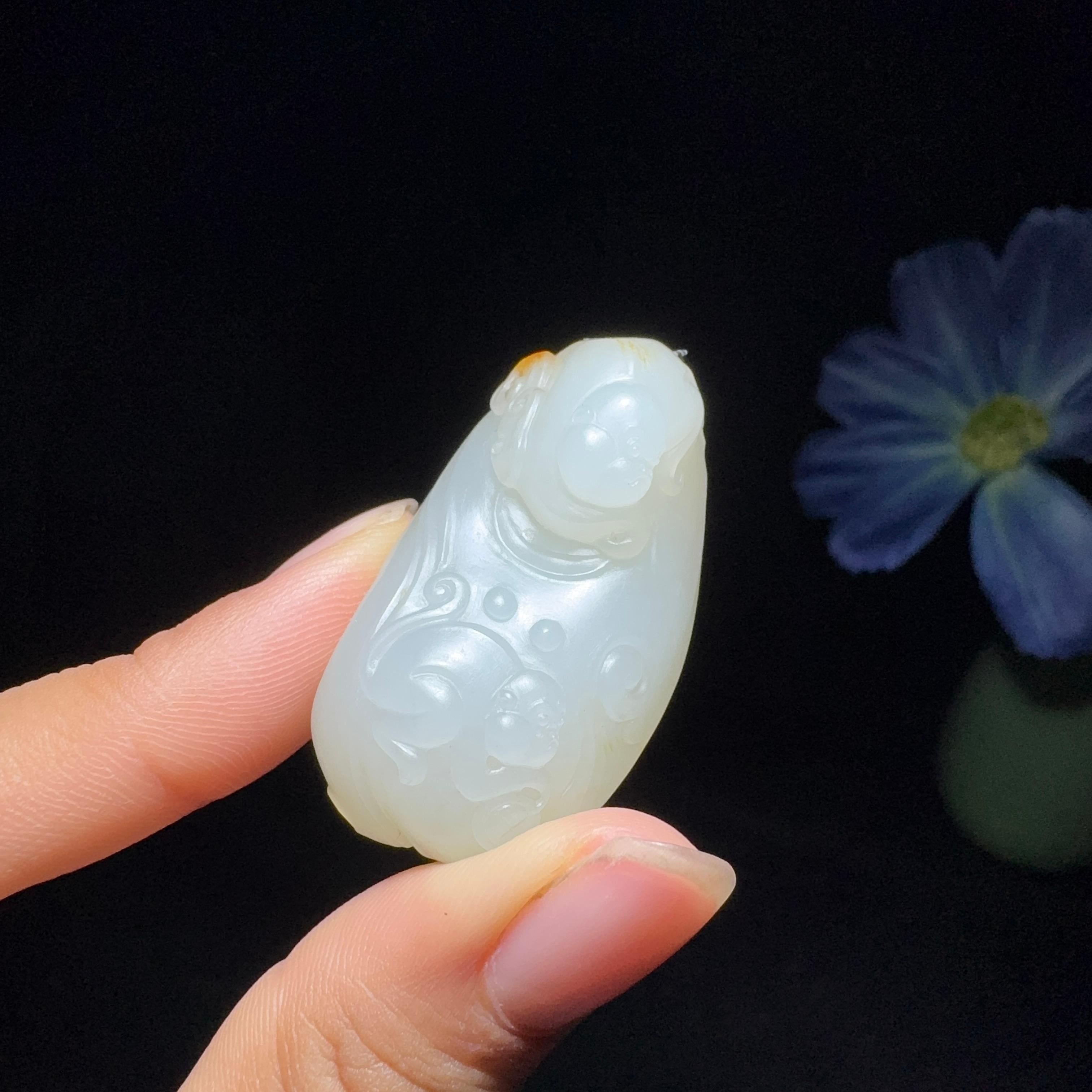 和田玉籽料猴子（22.0g）