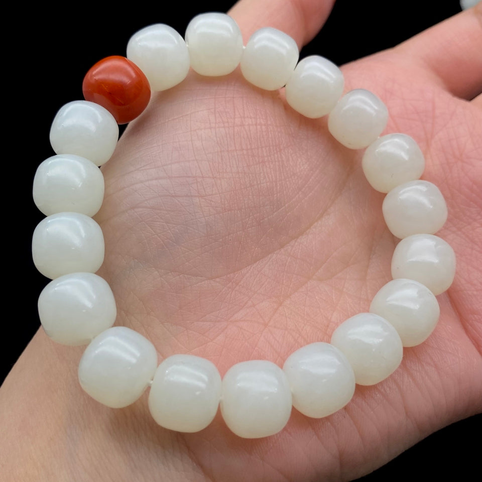 和田玉-白玉【老型珠手串】（44g）
