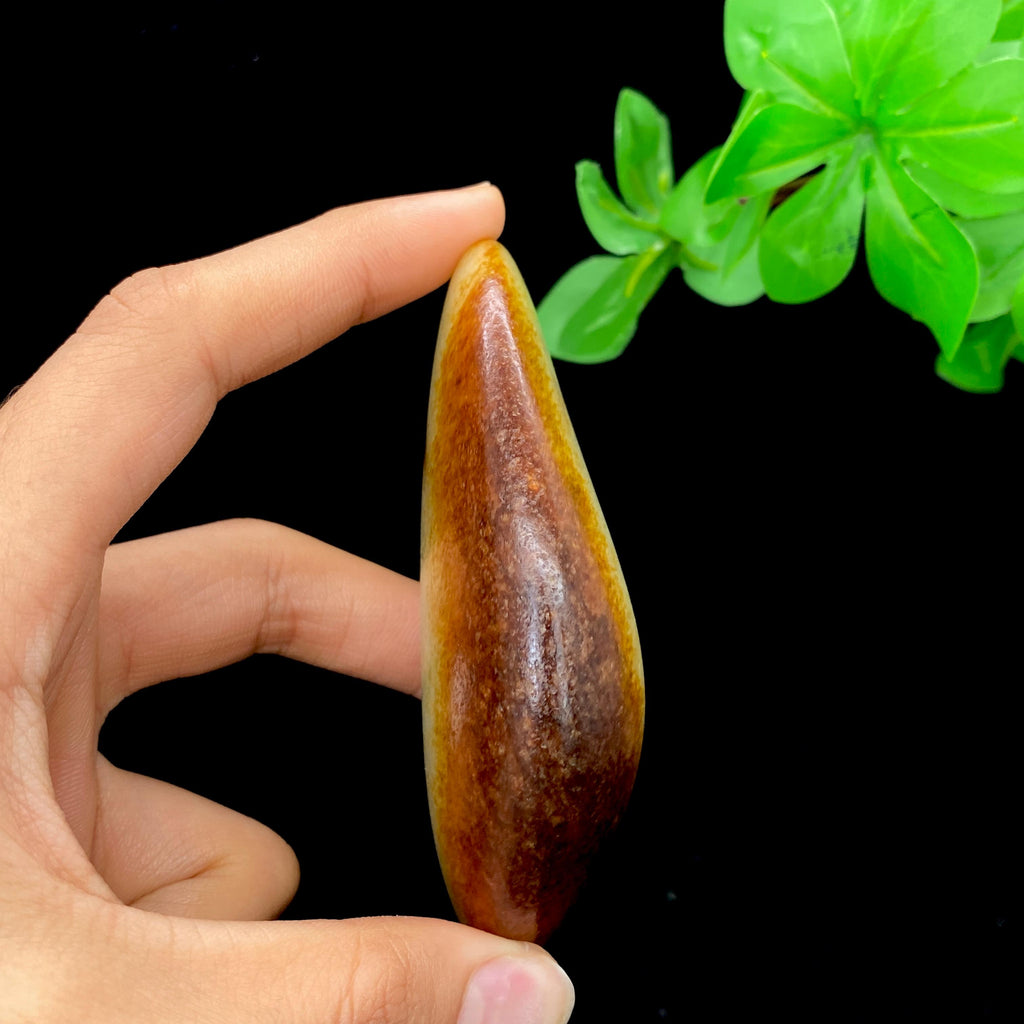 和田玉聚红皮籽料手把件（183.3g）